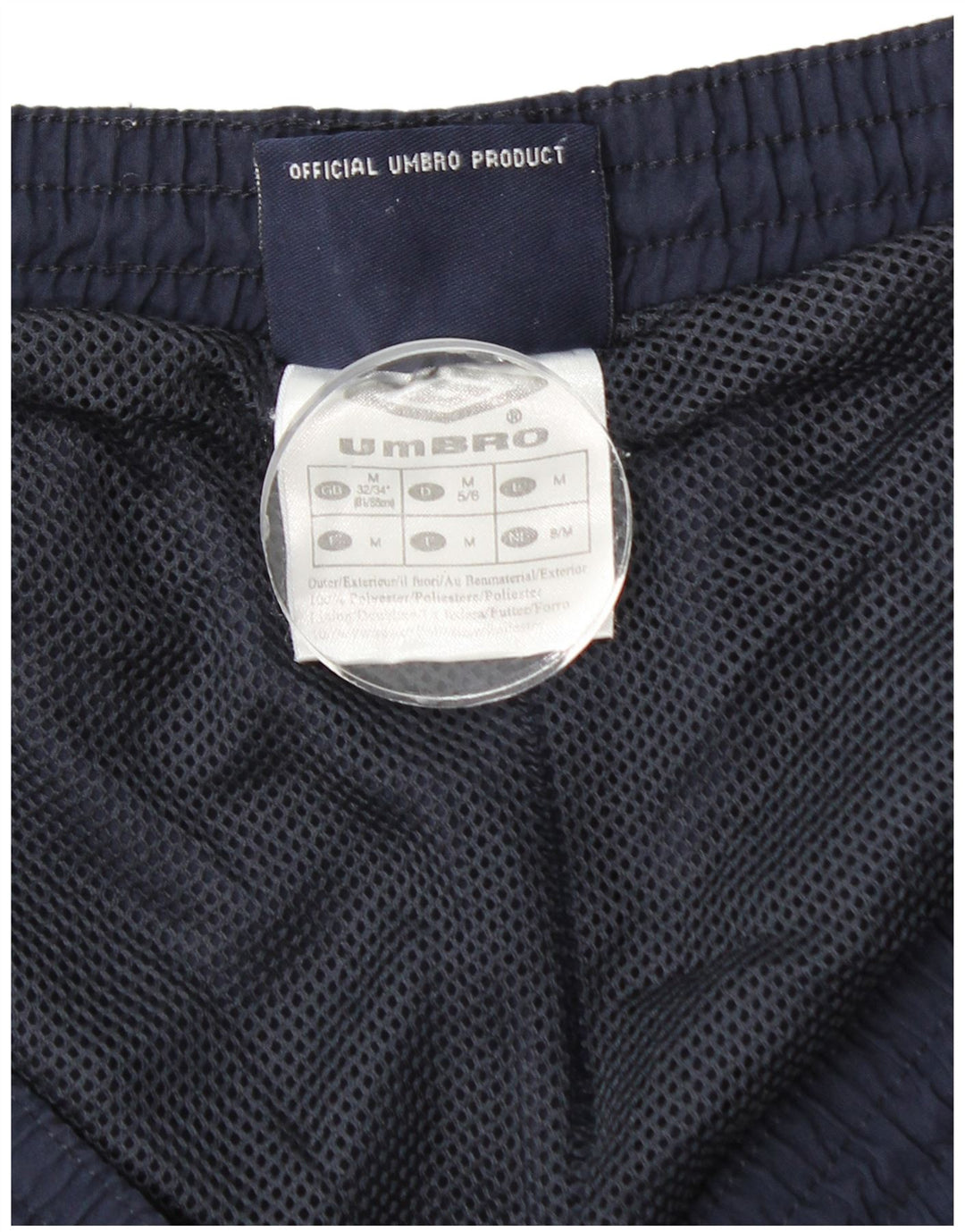 Umbro Mens Graphic Sport Shorts Médio Azul Marinho Colorblock Poliéster