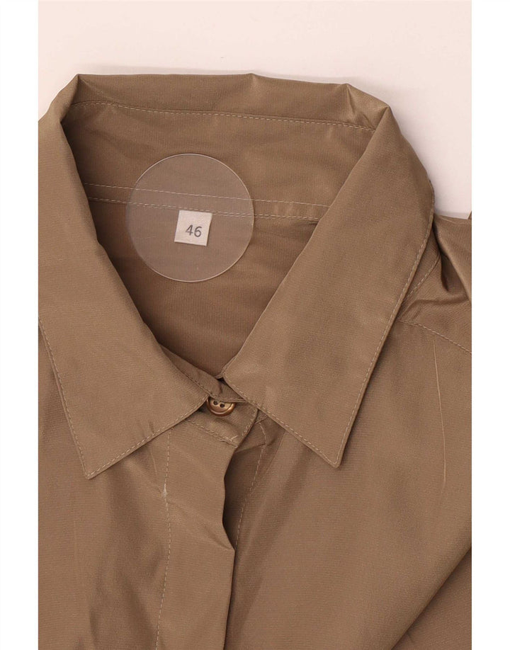 Blusa feminina vintage oversized EU 46 XL cáqui