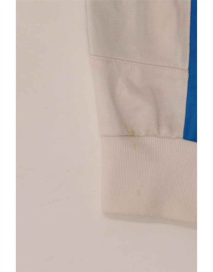 Adidas Mens Graphic Tracksuit Top Jaqueta Médio Branco Colorblock Poliéster