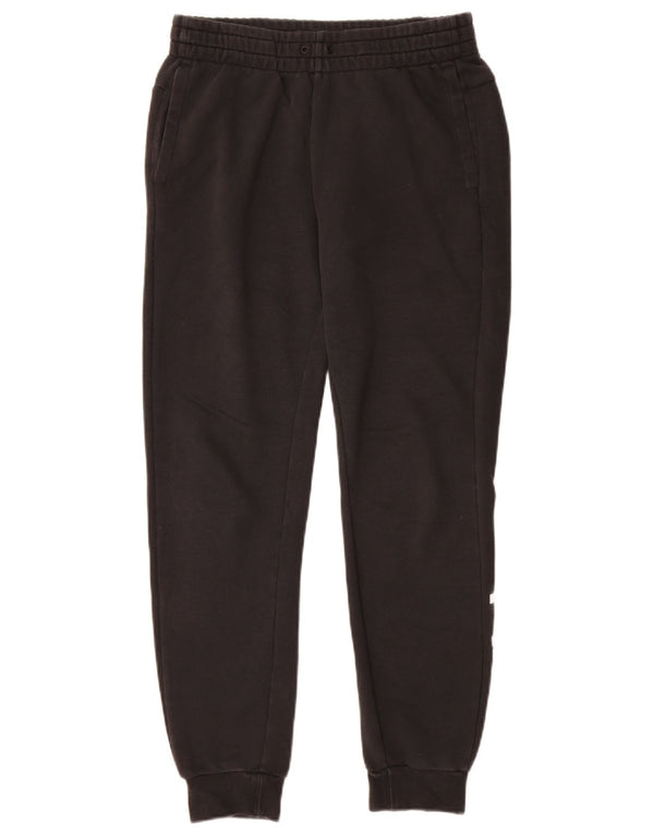 Adidas Womens Graphic Tracksuit Calças Joggers Reino Unido 8/10 Pequeno Algodão Preto