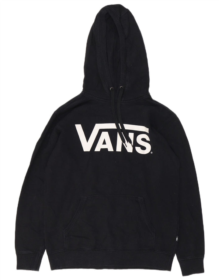 Vans masculino gráfico moletom com capuz pequeno algodão preto