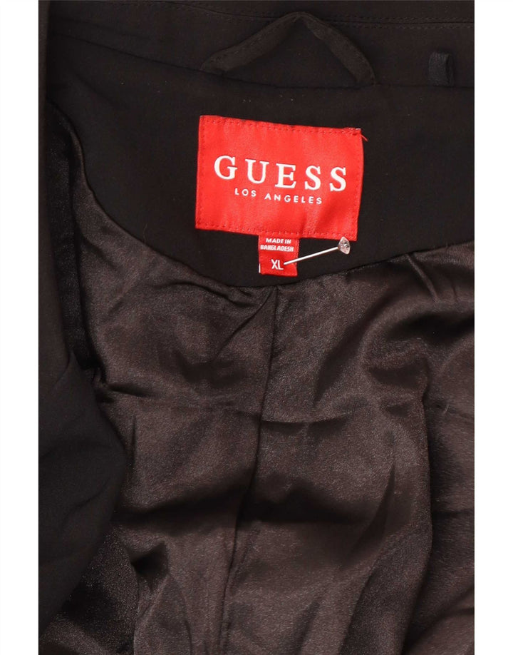 Sobretudo feminino Guess UK 18 XL preto poliéster