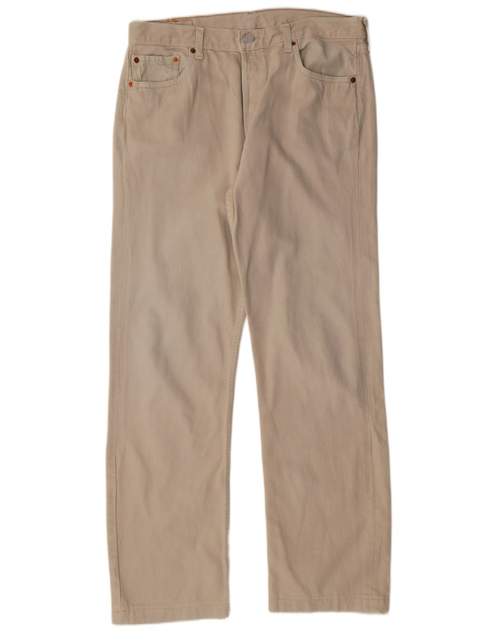 LEVI'S Masculino 501 Straight Jeans W36 L31 Algodão Bege