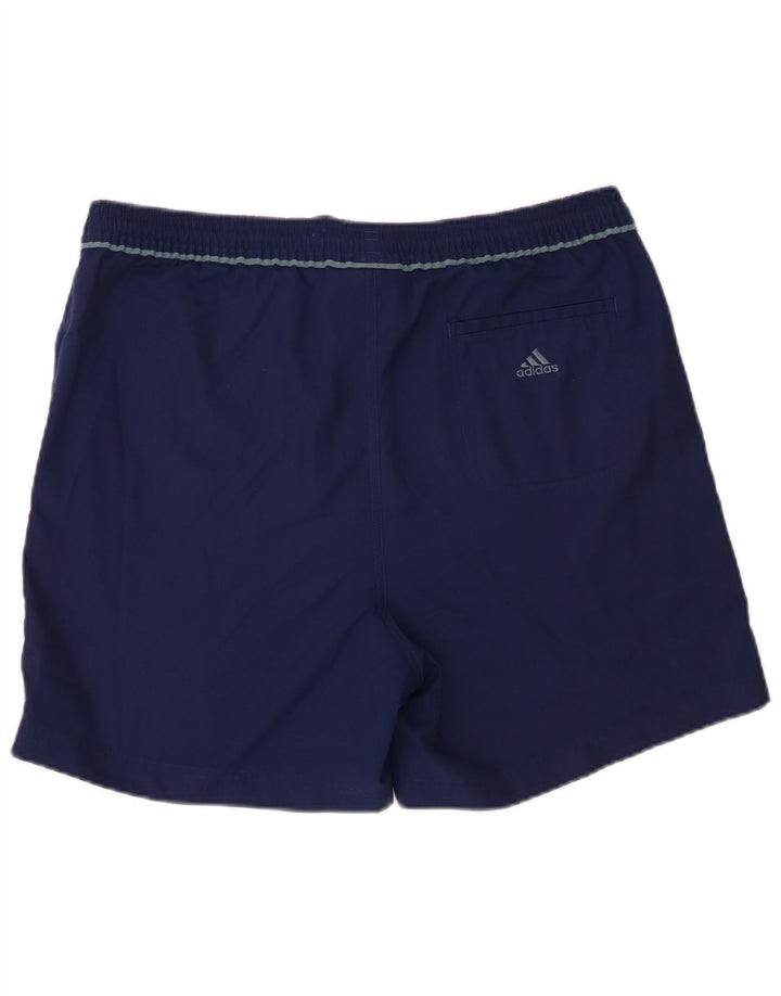 Shorts de natação masculino Adidas grande poliéster azul marinho