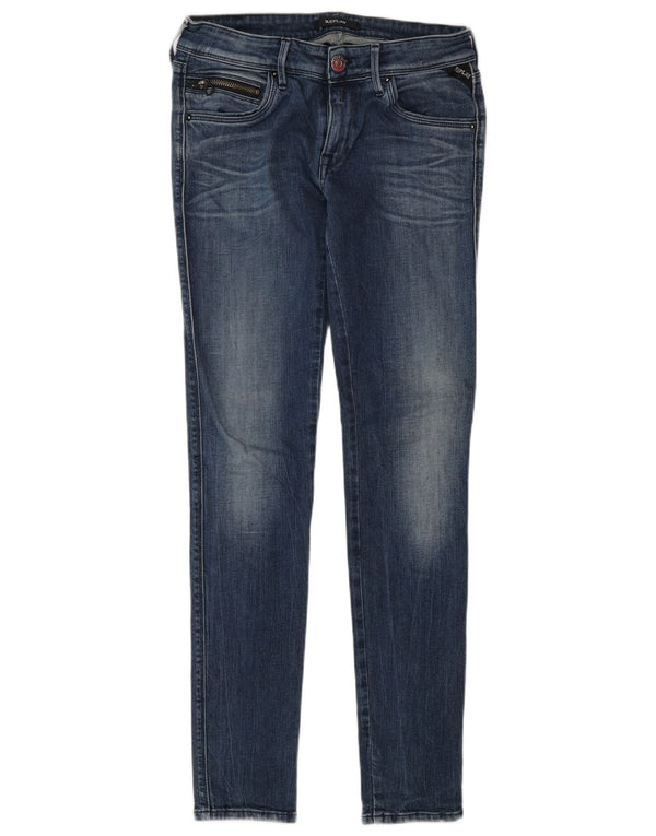 Calça jeans feminina Replay Yasmeen skinny W27 L30 azul algodão