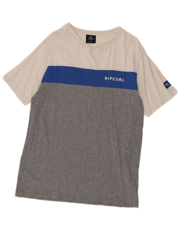 Camiseta masculina Rip Curl Standard Fit grande bloco colorido multicolorido