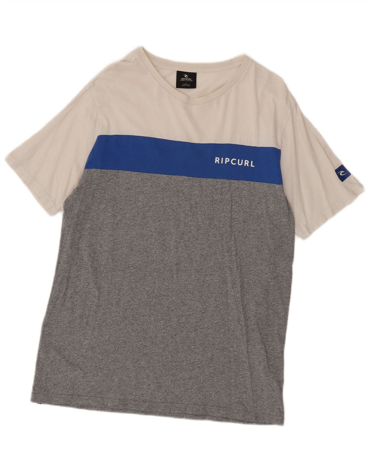 Camiseta masculina Rip Curl Standard Fit grande bloco colorido multicolorido