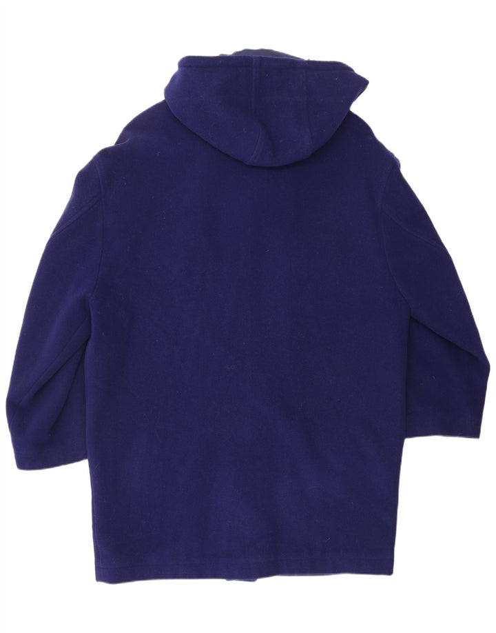 Casaco Duffle Masculino com Capuz VERSACE Reino Unido 38 Designer de Lã Azul Médio