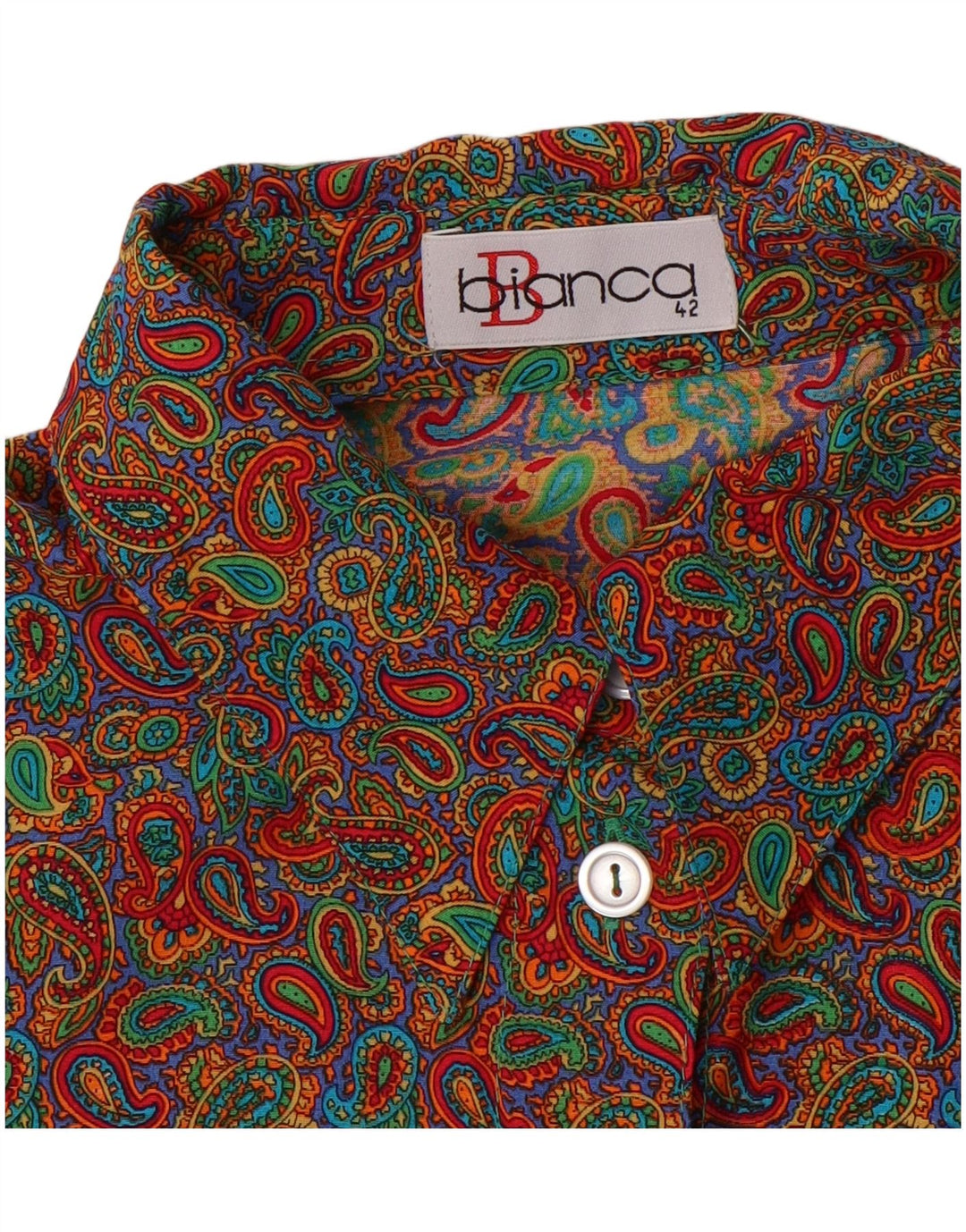 Blusa feminina BIANCA folgada UE 42 grande paisley multicolorida