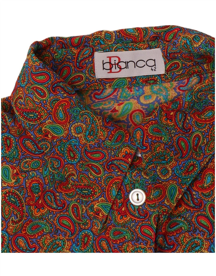 Blusa feminina BIANCA folgada UE 42 grande paisley multicolorida