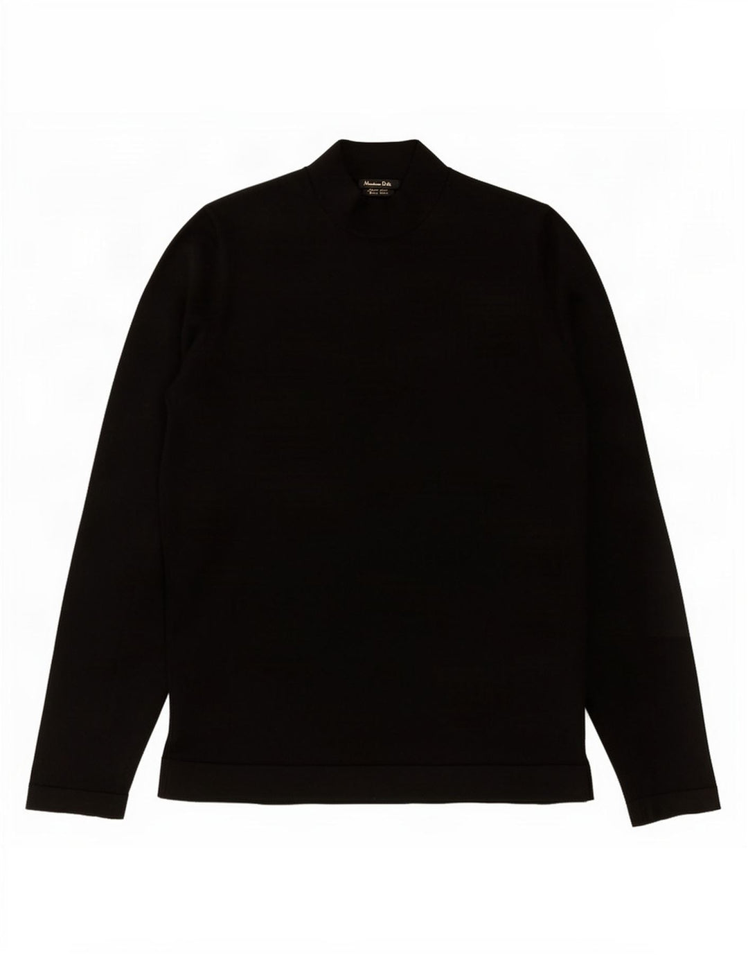 Suéter masculino Massimo Dutti com gola tartaruga, lã preta média