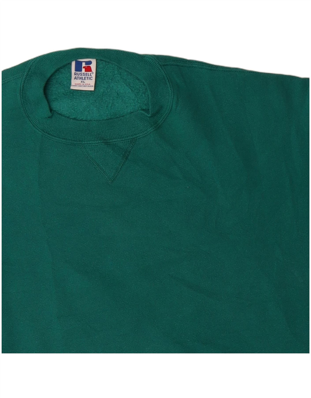 RUSSELL ATLÉTICO Mens Moletom Jumper XL Algodão Verde