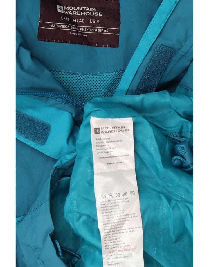 Jaqueta de chuva feminina com capuz Isoory Mountain Warehouse Reino Unido 12 nylon azul médio