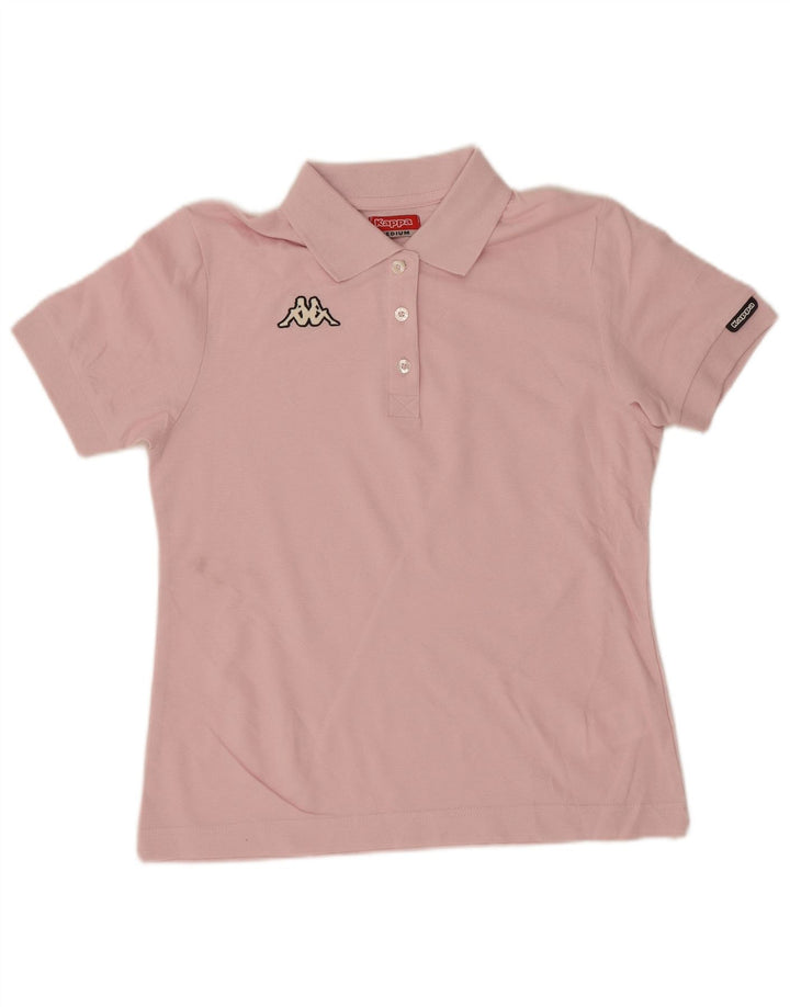 Camisa polo feminina Kappa UK 12 algodão rosa médio