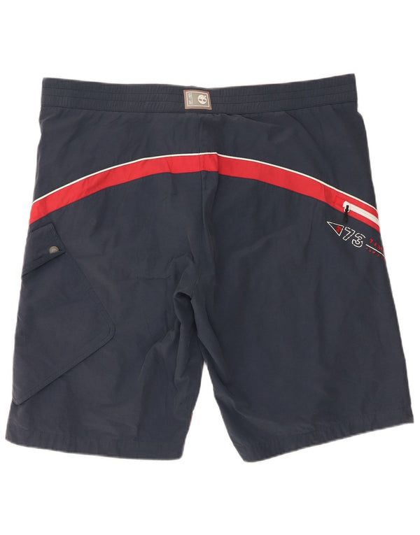 Shorts masculinos Timberland Graphic Cargo XL W40 azul marinho algodão colorblock