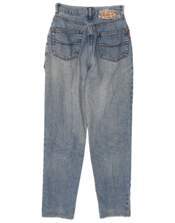Calça Jeans Carrera Feminina Cintura Alta Cônica IT 36 XS W26 L28 Azul Algodão