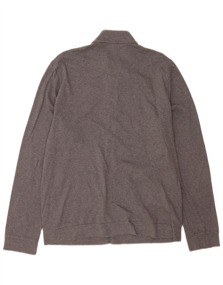 Suéter cardigã masculino Hugo Boss Regular Fit XL algodão cinza