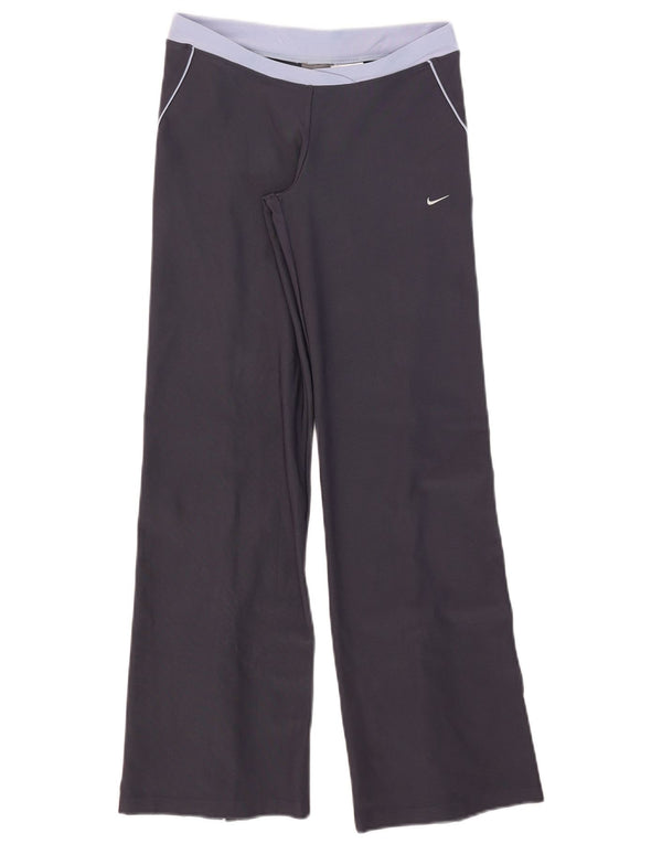 Calça de treino feminina Nike Dri Fit UK 10 pequena azul marinho colorblock