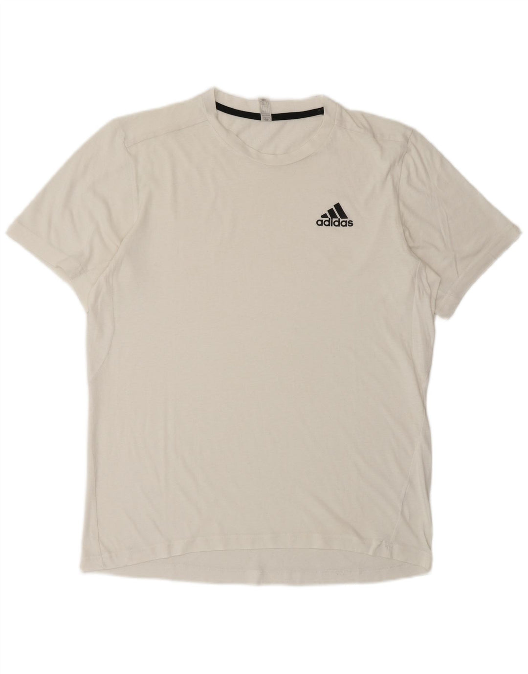 Adidas Mens Camiseta Top Pequeno Branco