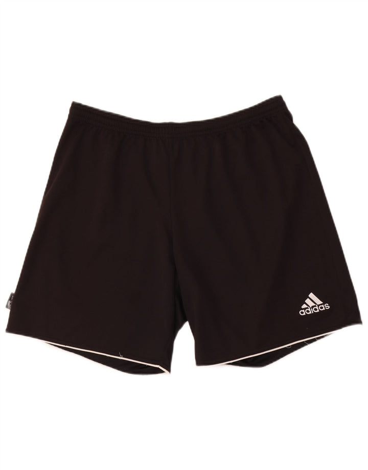 Shorts esportivos masculinos Adidas Regular Fit médio preto poliéster esportivo