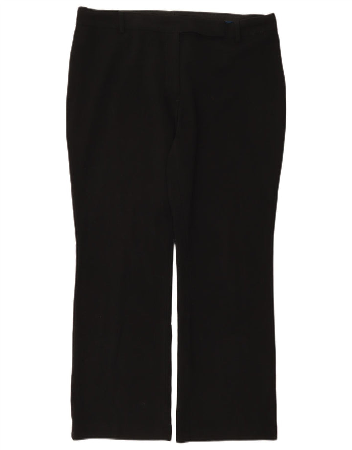 Calça feminina Marks & Spencer Bootcut Suit Reino Unido 14 grande W34 L28 preta