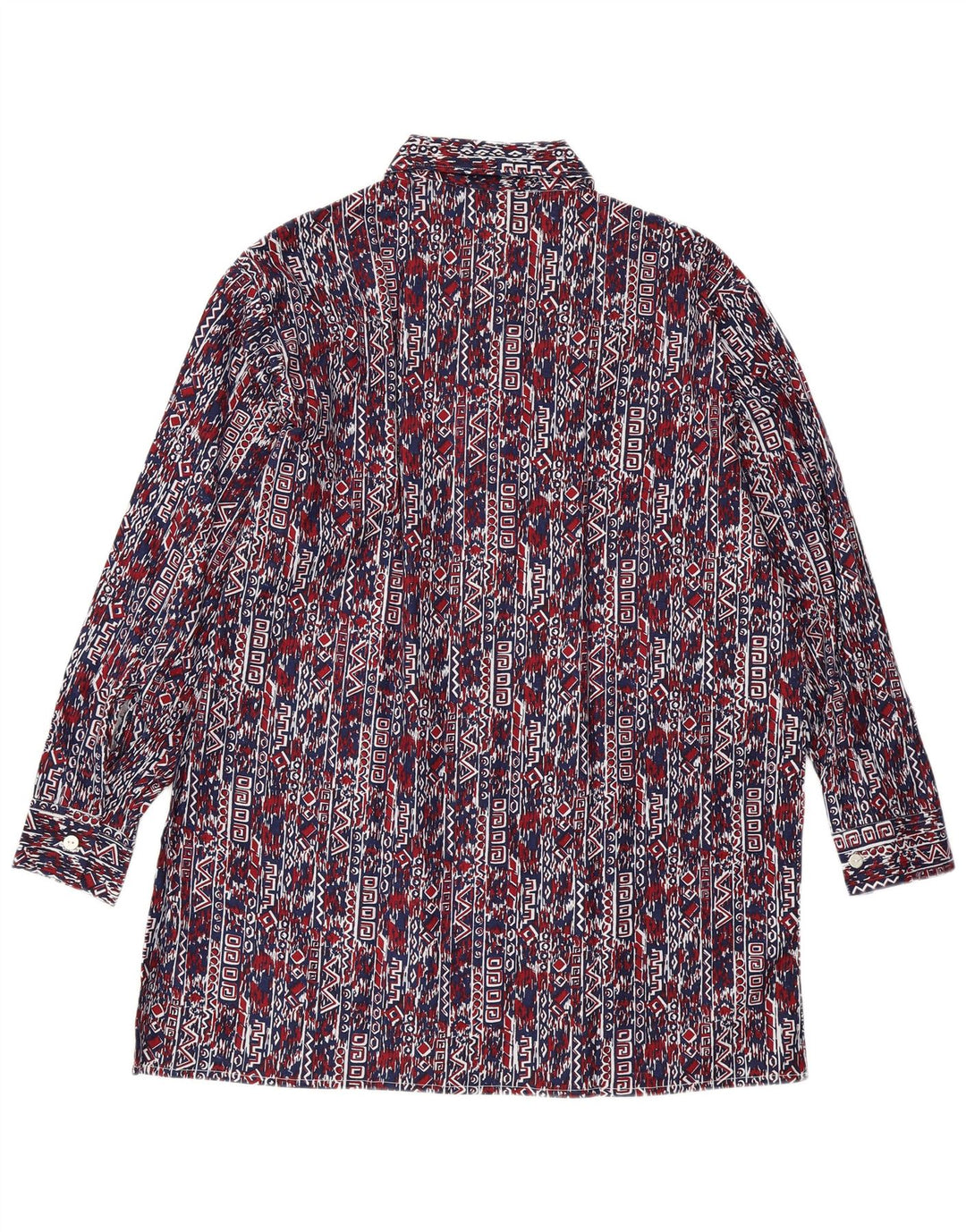 Camisa masculina VINTAGE tamanho 41 grande azul marinho geométrica