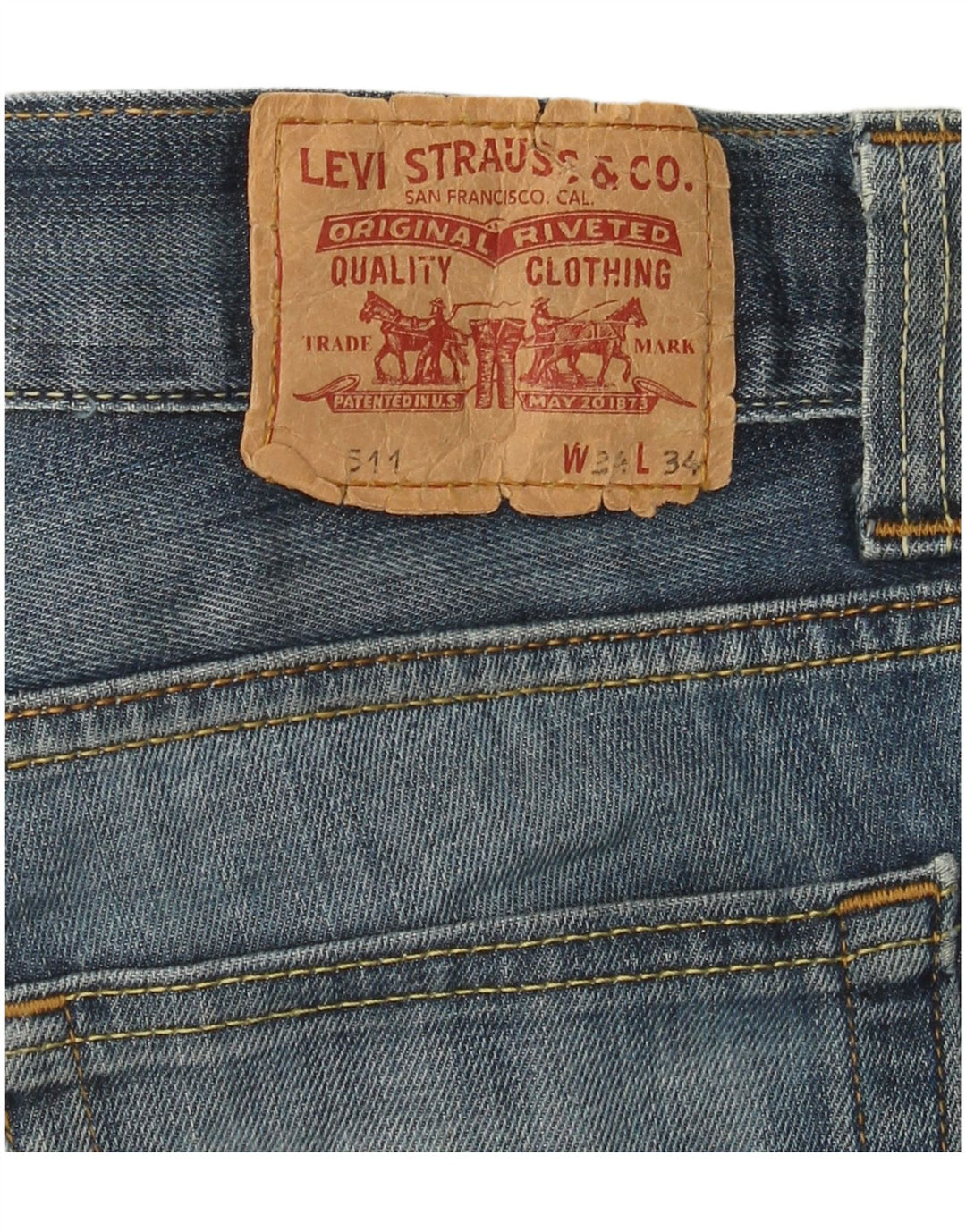 LEVI'S Masculino 511 Slim Jeans W34 L26 Azul