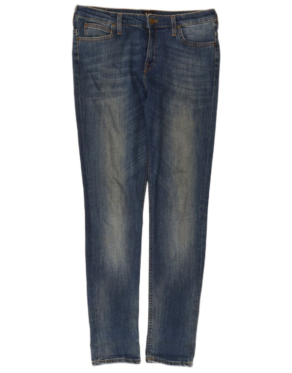 Lee Womens Scarlett Skinny Jeans W32 L30 Azul Algodão