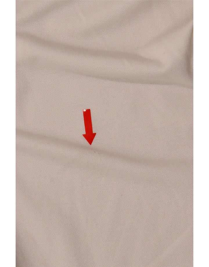 Camisa polo masculina de manga comprida Kappa de algodão branco médio