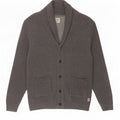 Suéter cardigã masculino Jack & Jones grande algodão cinza