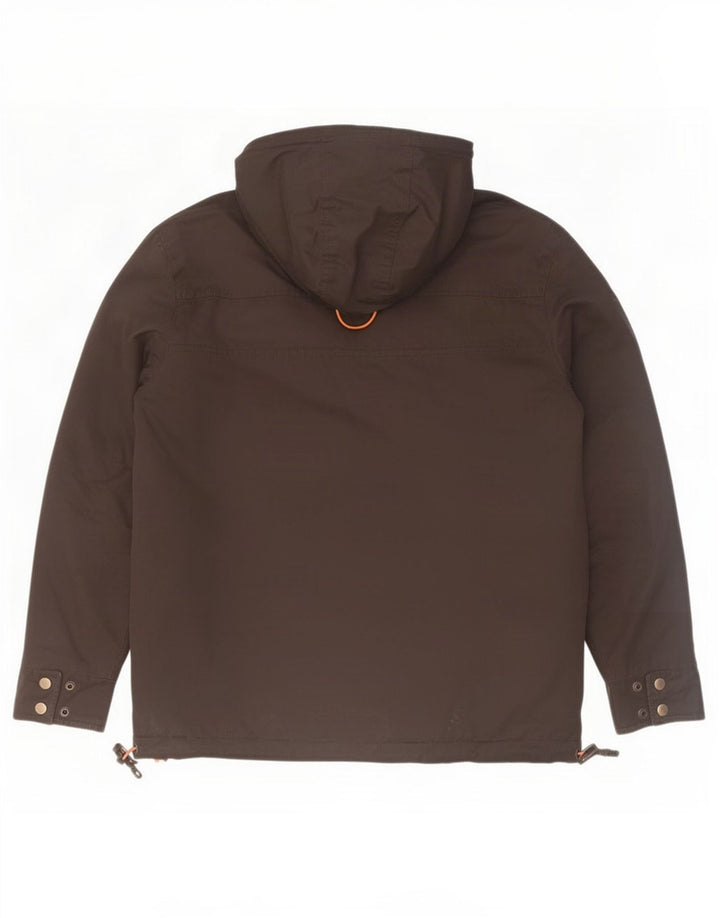 Jaqueta corta-vento masculina Superdry com capuz UK 40 poliéster preto grande