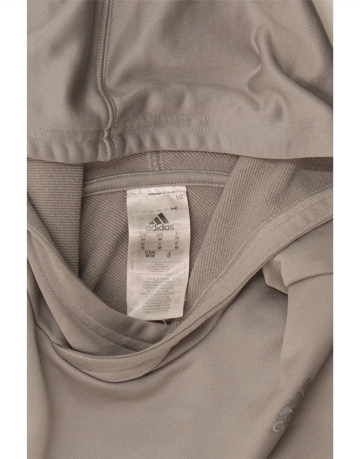 ADIDAS Mens Climalite Hoodie Jumper Médio Cinza Poliéster