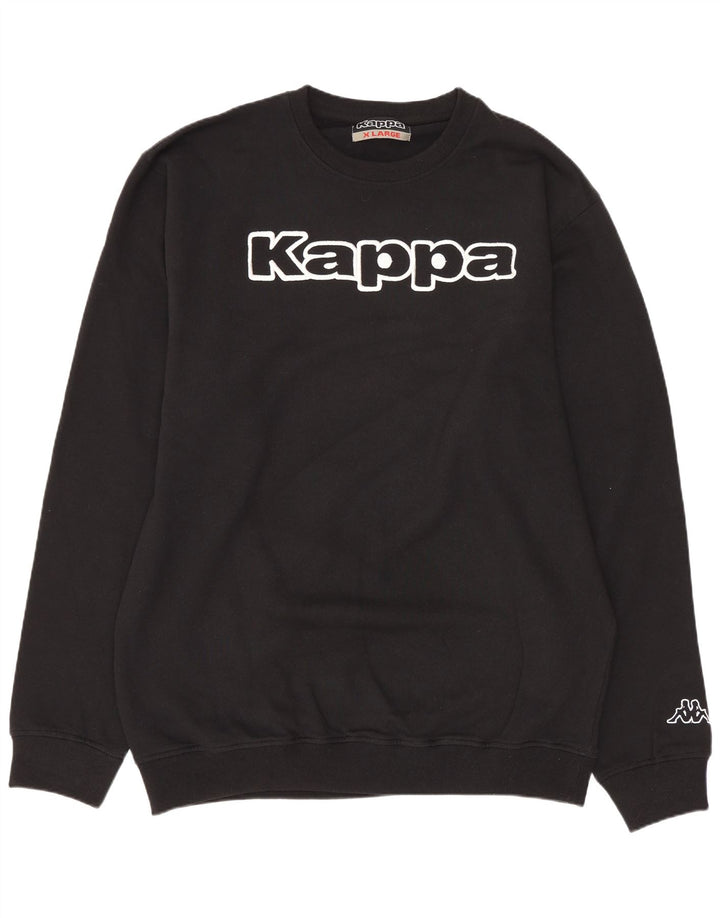 Moletom gráfico masculino Kappa Jumper XL preto algodão