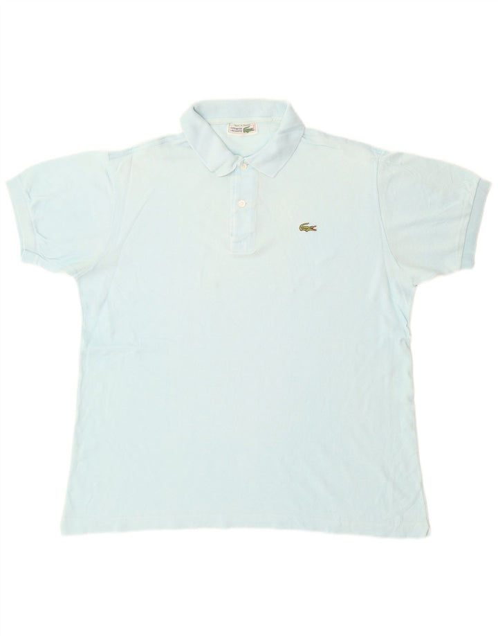 Camisa polo masculina Lacoste tamanho 5 grande algodão azul