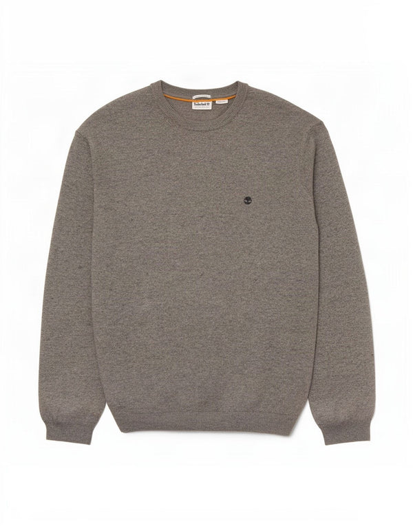 Suéter masculino Timberland com gola redonda 3XL lã merino manchada cinza