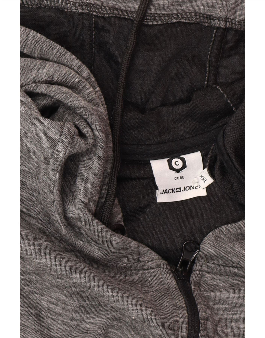 Suéter masculino com capuz e zíper Jack & Jones 2XL poliéster colorblock verde