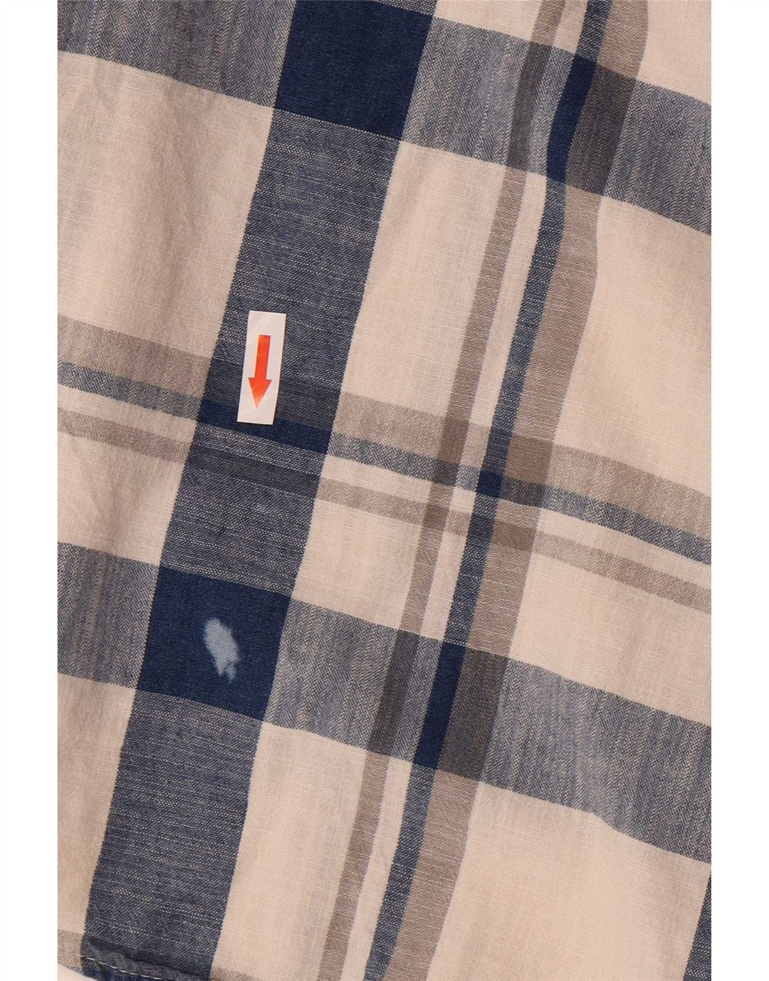 Camisa masculina Wrangler grande algodão xadrez bege