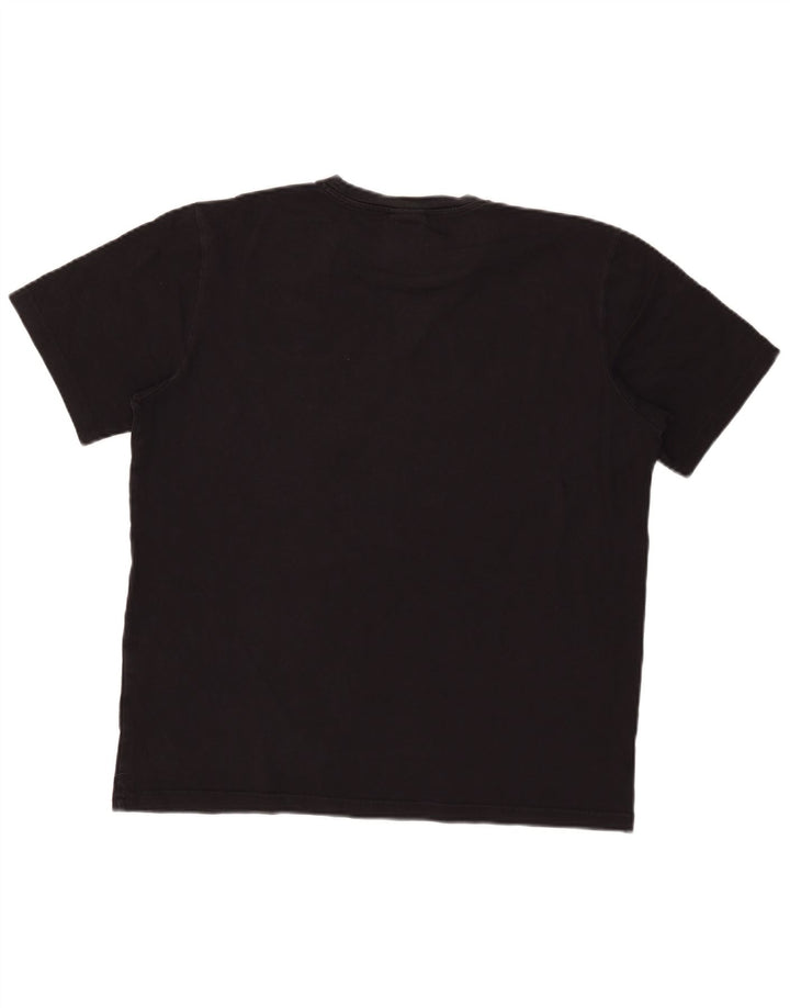 Camiseta masculina Champion Smiley com estampa gráfica grande preta