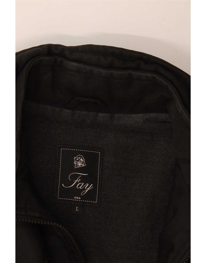 Sobretudo feminino Fay UK 16 grande preto