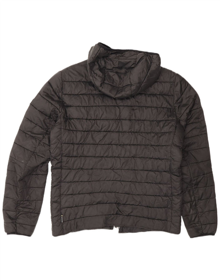 Jaqueta masculina acolchoada com capuz Barbour UK 40 poliéster preto grande