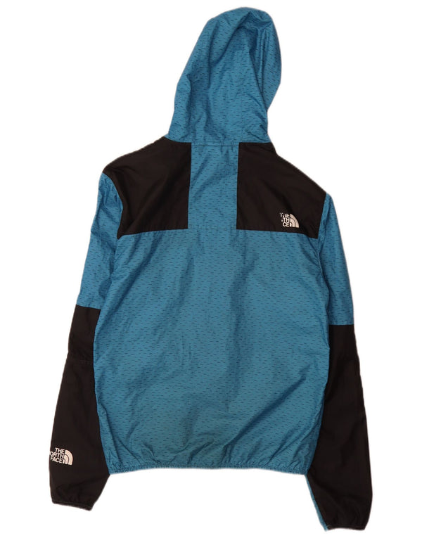 Jaqueta de chuva masculina com capuz The North Face pequena azul poliéster