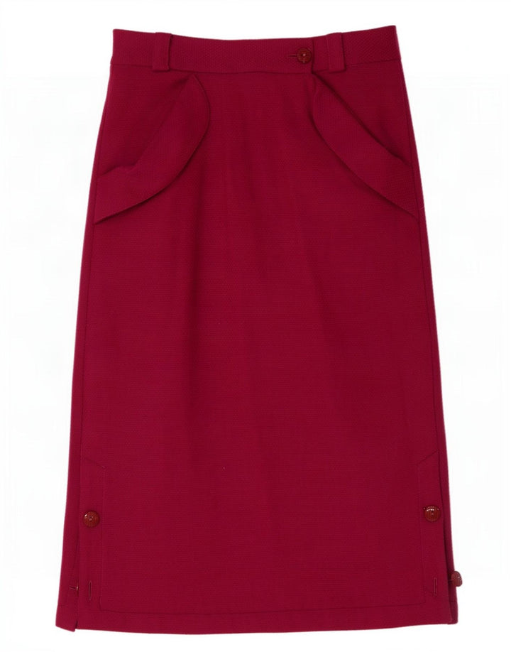 Saia maxi feminina vintage pequena W24 Borgonha