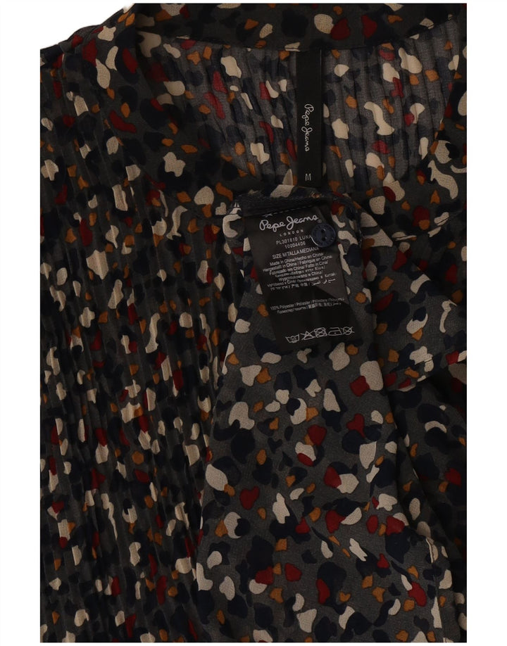Blusa feminina oversized PEPE Jeans UK 14 média multicolorida manchada