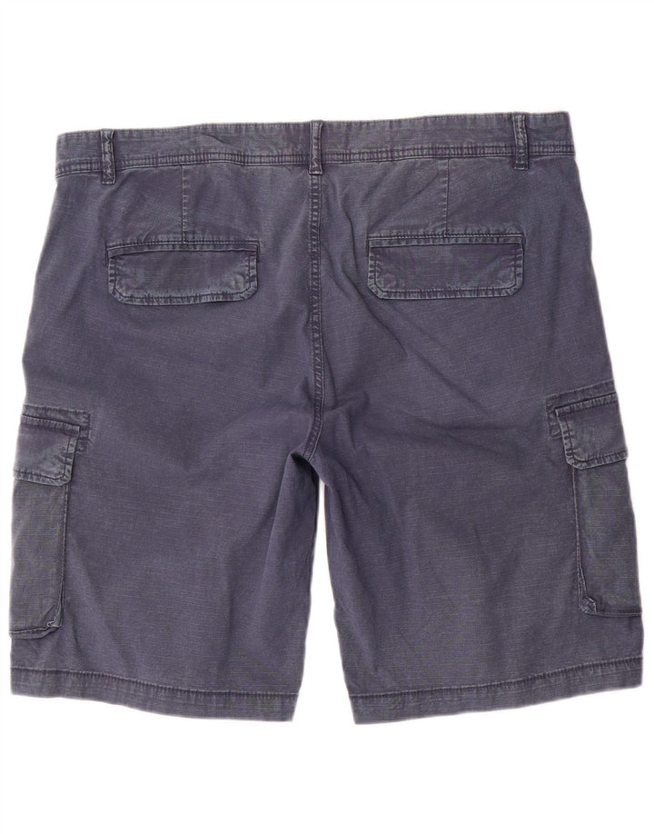 Shorts cargo masculino vintage regular W38 XL algodão azul marinho
