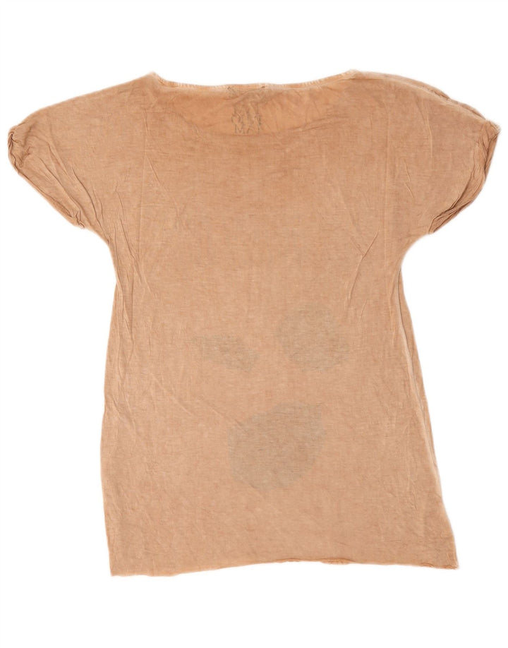 Camiseta feminina Diesel Diesel Top UK 14 Médio Bege
