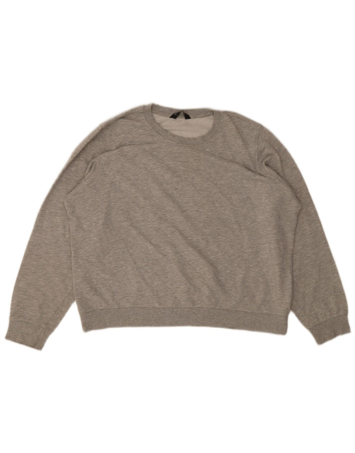Suéter de moletom feminino oversized Marks & Spencer Reino Unido 18 XL cinza manchado