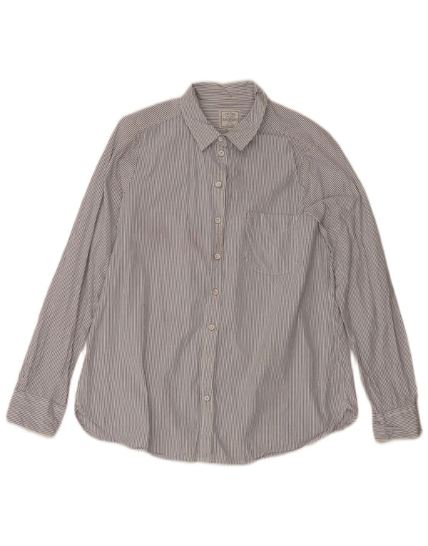 Camisa feminina Fat Face UK 14 listra branca grande