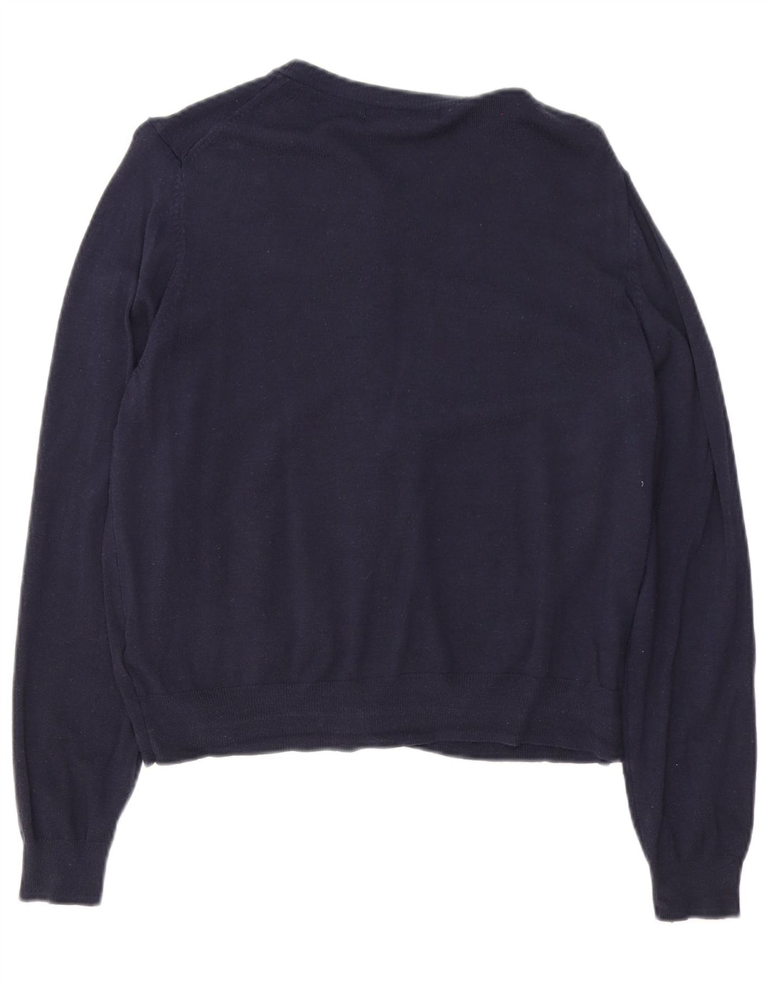 Suéter cardigã feminino Marks & Spencer Reino Unido 16 grande viscose azul marinho
