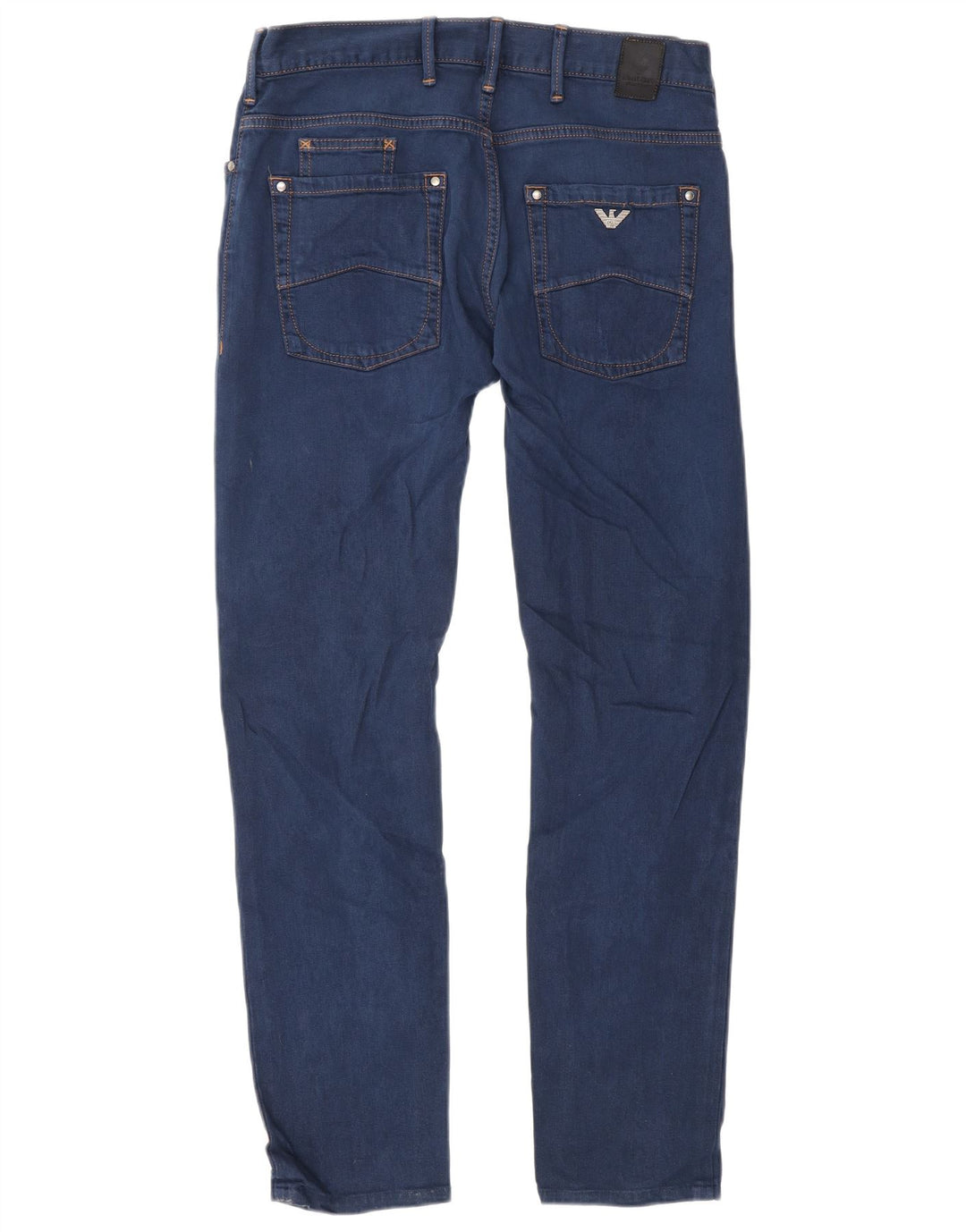 Armani Mens Slim Jeans W31 L30 Azul Algodão