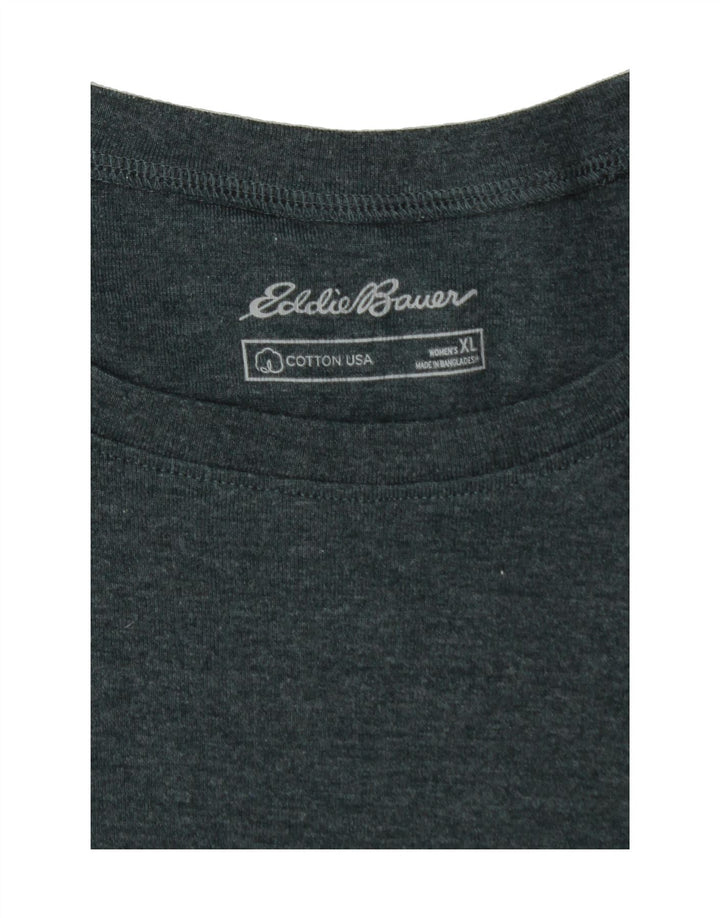 EDDIE BAUER Womens T-Shirt Top UK 18 XL Green Cotton Vintage Eddie Bauer and Second-Hand Eddie Bauer from Messina Hembry 